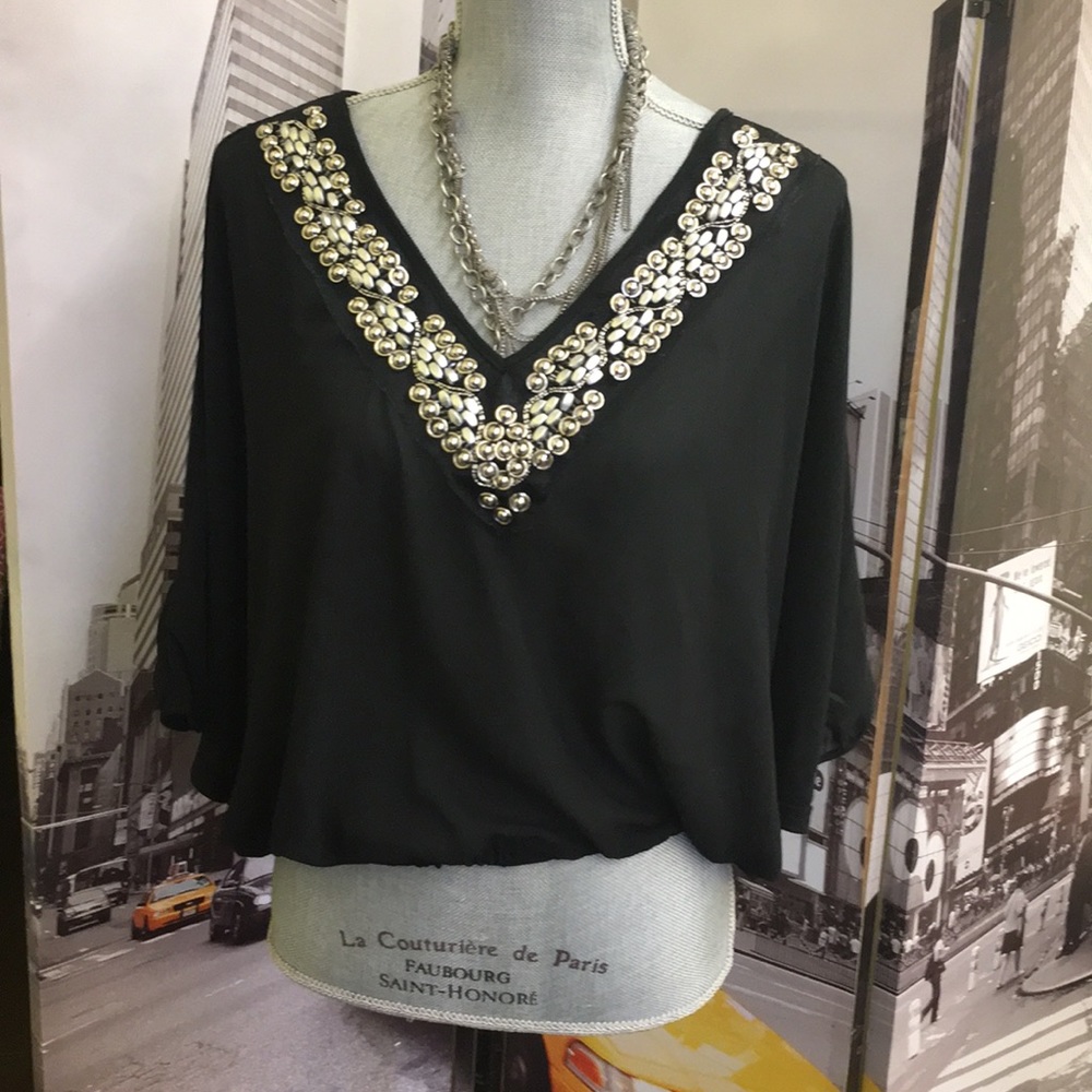 Xoxo gorgeous sheer black top